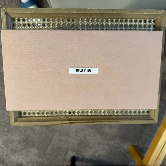 Miu Miu Rouched back Nappa Leather Brown Loafers - Picture 3 of 16